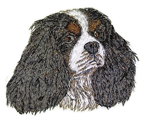 Amazing [Cavalier King Charles Dog Face] Embroidery Iron On/Sew Patch (4" x 3.6")[Made in USA]