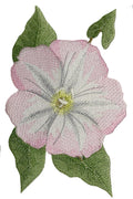 Iris Flower Field Bindweed (7.45" x 5.86") embroidered iron-on patch