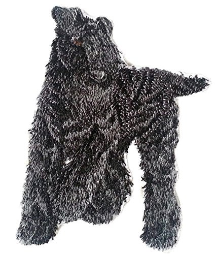 Amazing Custom Dog Portraits [Kerry Blue Terrier] Embroidery Iron On/Sew Patch (5.4" x 4.8")[Made in USA]