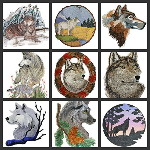 BeyondVision Nature Weaved in Threads, Amazing Animal Kingdom [Wolf Face ] [Custom and Unique] Embroidered Iron on/Sew Patch (5.11" x 3.7") [Made in USA]