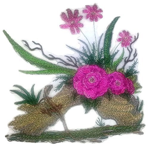 BeyondVision Custom and Unique Japanese Art Ikebana [ Decorative Ikebana and Lizard ] Embroidered Iron on/Sew Patch (5" x 4.87") [Made in USA]