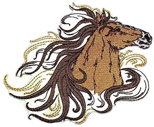 Custom and Unique Spirit of Stallions [Spirit of Stallion No.6 [Custom and Unique] Embroidered Iron on/Sew Patch (5" x 6.22")*"] [Made in USA]
