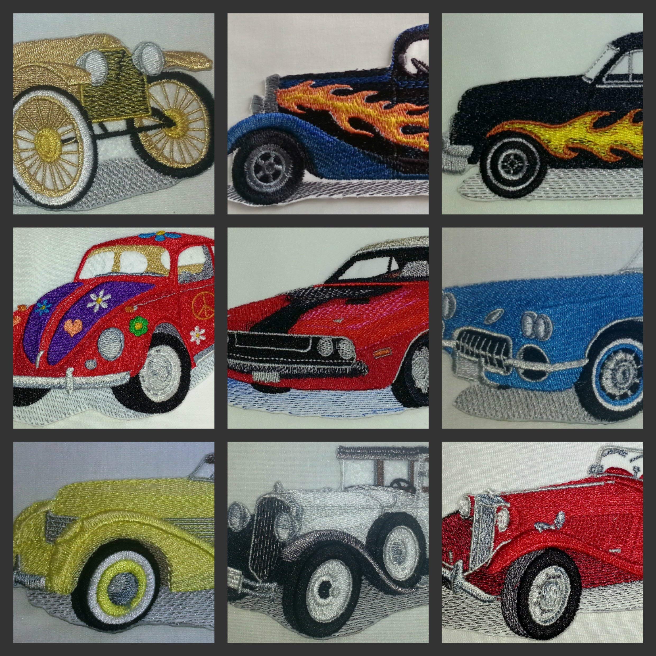 Colección de Autos Clásicos [Austin Healey 1966] [Historia del Automóvil Americano Bordada] Parche Bordado para Planchar o Coser [16,55 x 9,5 cm] Hecho en EE. UU.