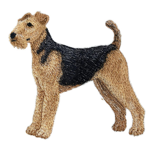 Impresionantes retratos de perros personalizados [Airedale] Parche bordado para planchar o coser [10,16 cm x 8,99 cm] [Hecho en EE. UU.]