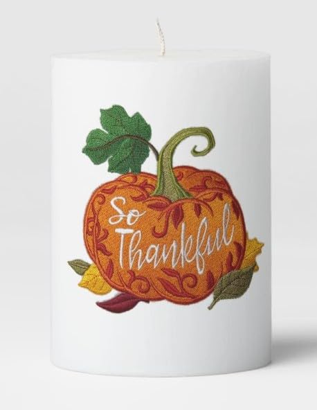Happy Thanksgiving (So Thankful) Custom and Unique Embroidered Iron on/Sew Patch (5.23" x 4.87")