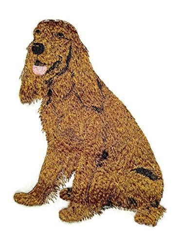 Amazing Custom Dog Portraits [Irish Setter] Embroidered Iron On/Sew patch [5.x 3.91] Made in USA]