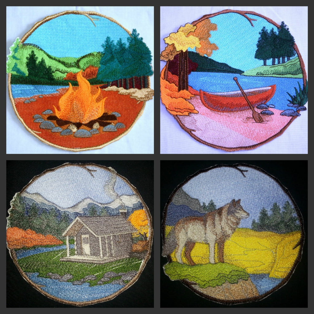 BeyondVision Nature Weaved in Threads, Amazing Animal Kingdom [Walk in The Woods Wolf] [Custom and Unique] Embroidered Iron on/Sew Patch (7" x 6.95") [Made in USA]