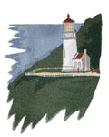 Heceta Head Lighthouse (5.87" x 6.98") embroidered iron-on patch