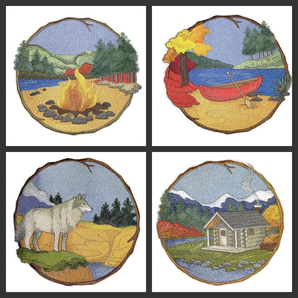 Stroll through the Walk In Woods Beauty [Cabin ] [Custom and Unique] Embroidered Iron on/Sew patch (7" x 7") [Made in USA]