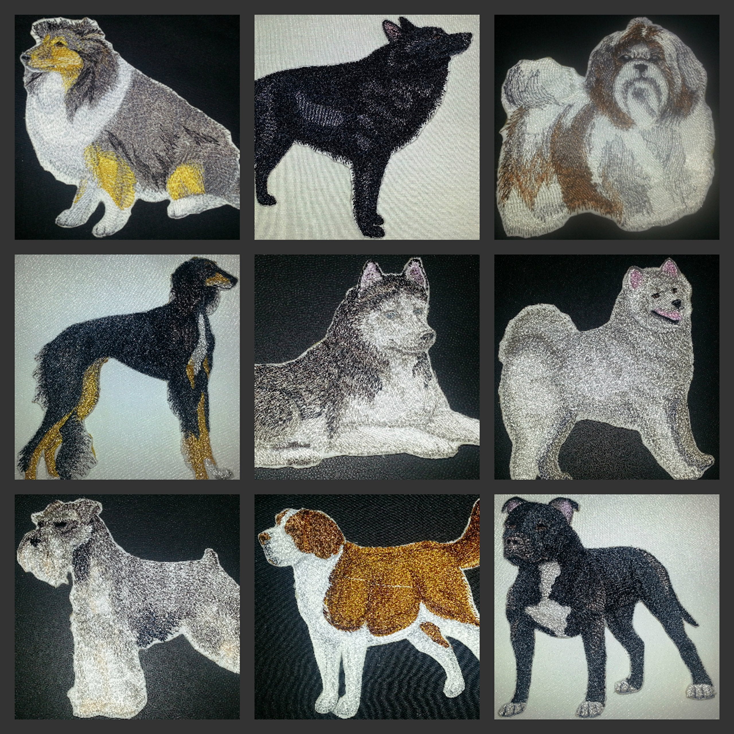 Impresionantes retratos de perros personalizados [Schipperke] Parche bordado para planchar o coser [15 x 13 cm] [Hecho en EE. UU.]