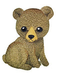 Nature Weaved in Threads, Baby Animal Kingdom [Baby Bear] [] / (4" x 3.67") [] embroidered iron-on patch