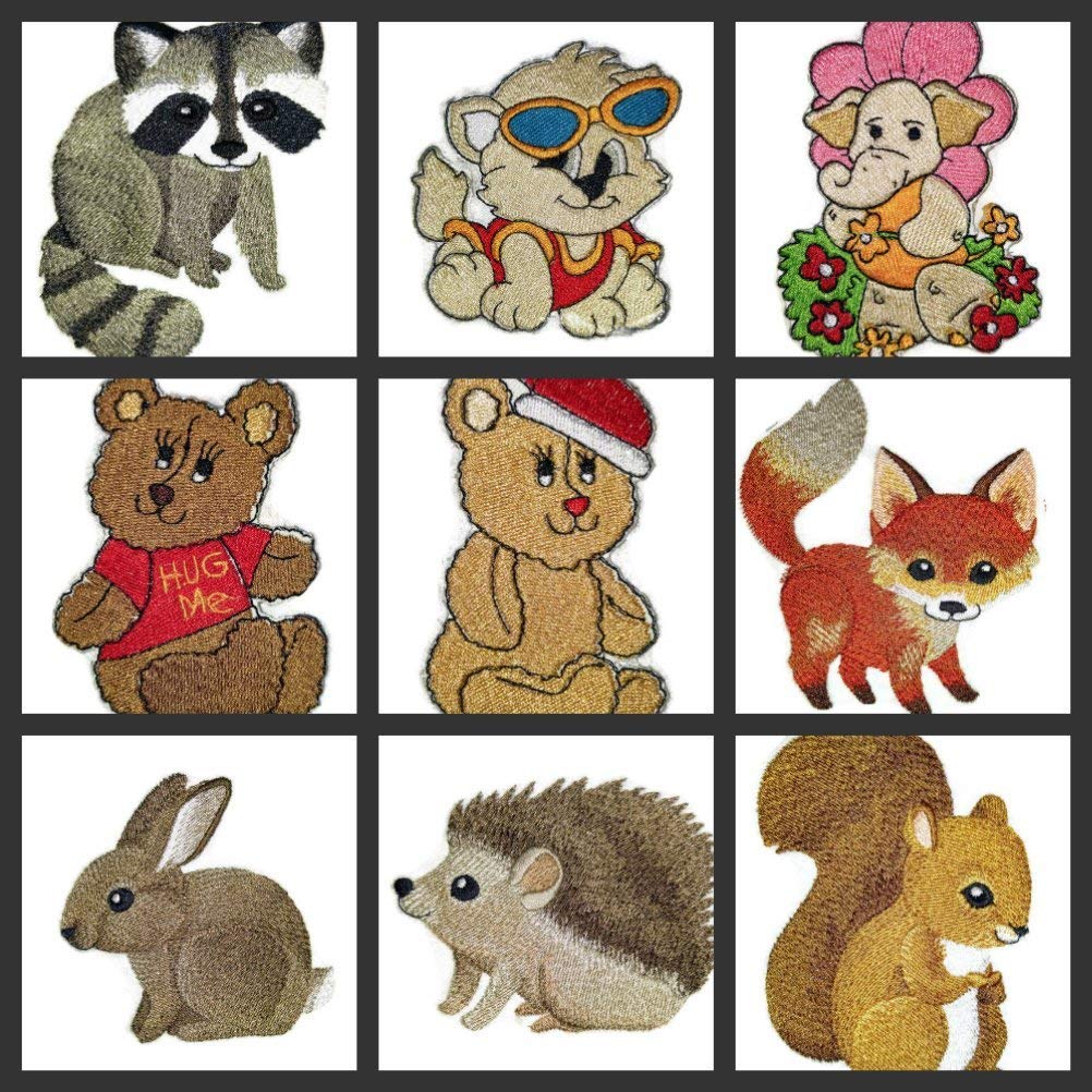 Naturaleza entretejida en hilos, increíble reino animal bebé [Conejito] [Personalizado y único] Parche bordado para planchar o coser [10 x 10 cm] [Hecho en EE. UU.]