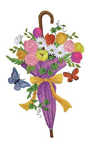 Nature Weaved in Threads, [ April Showers Bring May Flowers] [Custom and Unique] Embroidered Iron on/Sew Patch [10.95"6.9"] [Made in USA]