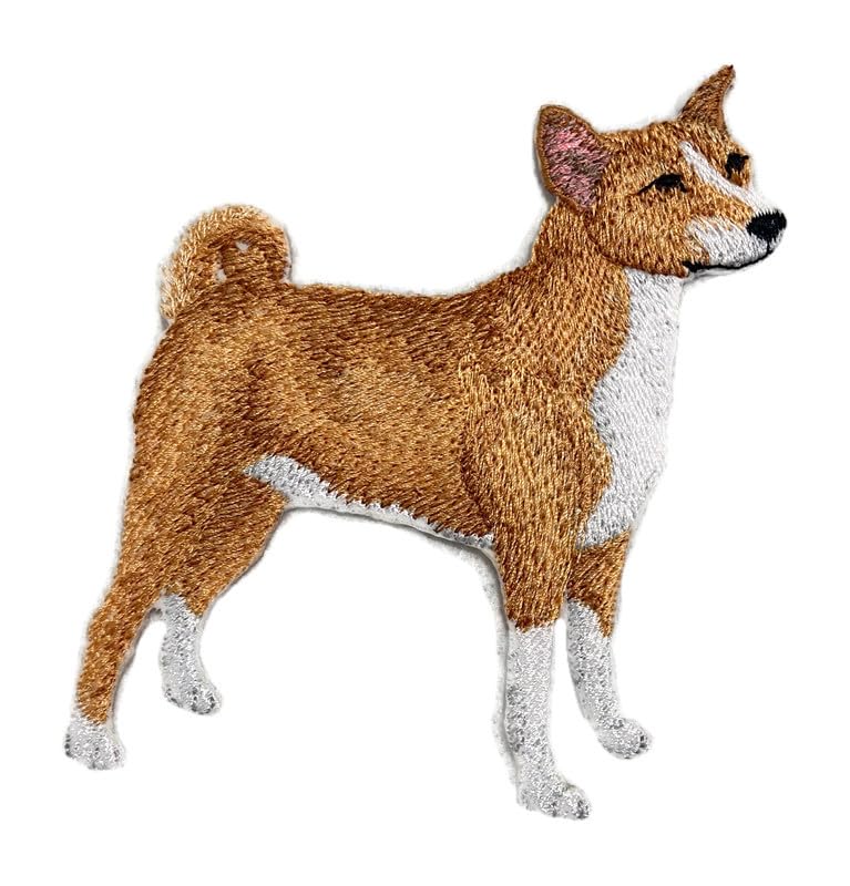 Amazing Custom Dog Portraits [Basenji] Embroidery IronOn/Sew patch (4.5" x 4.5")[Made in USA]