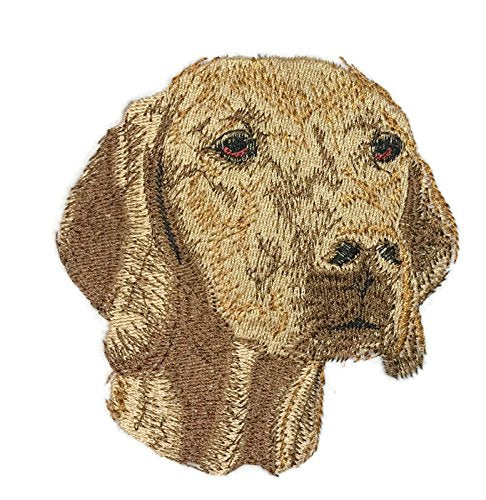 Amazing Custom Dog Face Portraits [Vizsla [Hungarian Pointer] Custom and Unique] Embroidered Iron on/Sew Patch (4" x 4") [Made in USA]