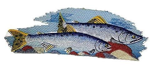 Nature's Bounty Beautiful Custom Fish Portraits [ Pink Salmon] Embroidered Iron On/Sew Patch (7" x 4") Made in USA