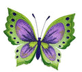 Watercolor Violet Butterfly (6.1" x 4.85") embroidered iron-on patch