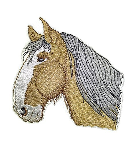 BeyondVision Custom and Unique Horse Face [Shire Horse Face] Embroidered Iron On/Sew Patch (5" x 5") Made in USA