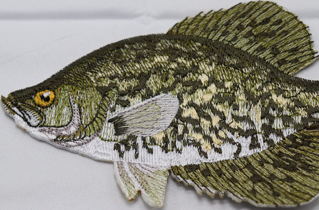 Nature's Bounty Beautiful Custom Fish Portraits [Crappie] Embroidered Iron On/Sew Patch (6" x 5") Made in USA]