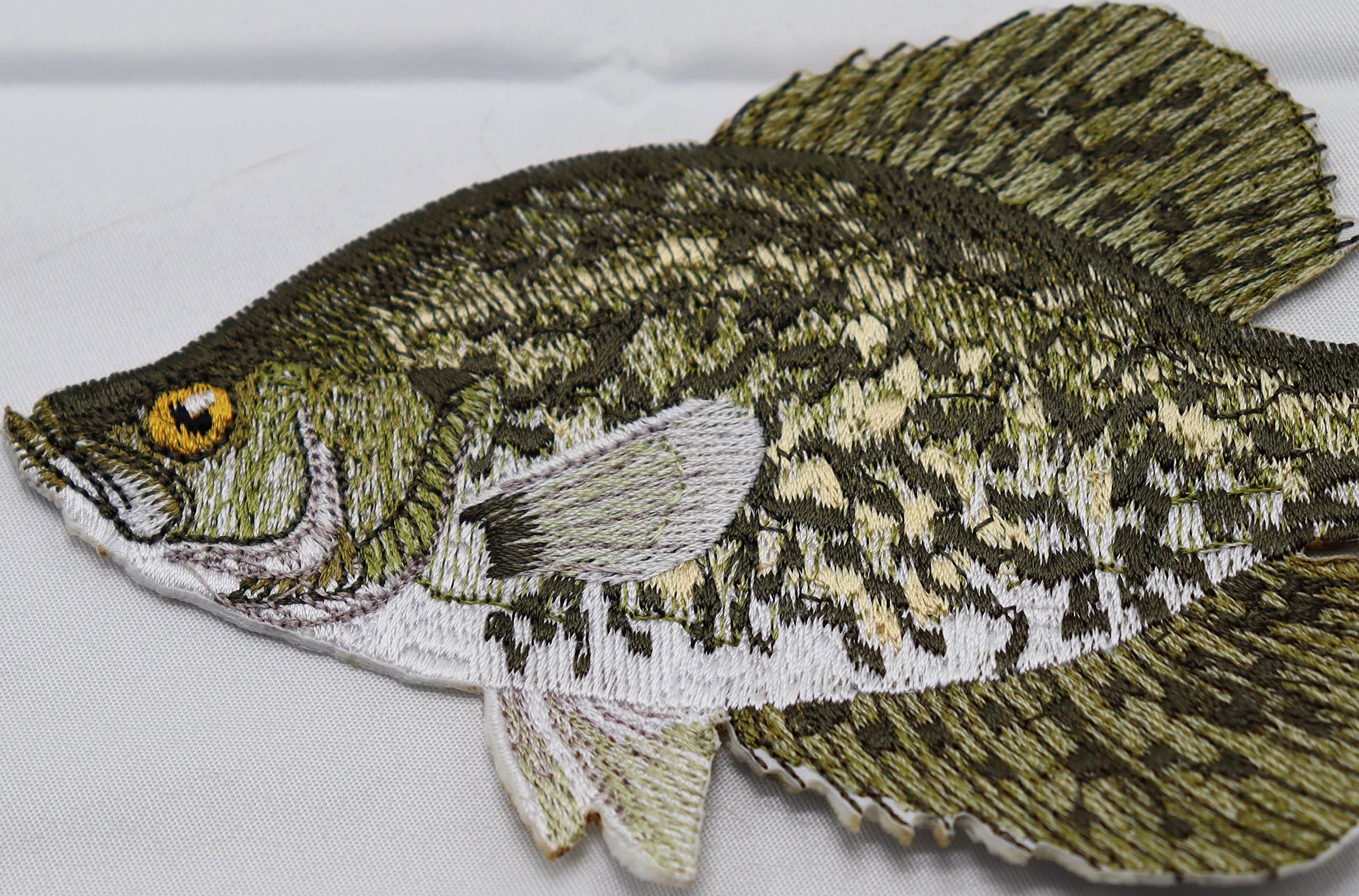 Nature's Bounty Beautiful Custom Fish Portraits [Crappie] Embroidered Iron On/Sew Patch (6" x 5") Made in USA]