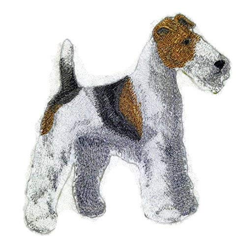 Amazing Custom Dog Portraits [Wirehaired Fox Terrier] Embroidered Iron On/Sew Patch (5.5" x 5") Made in USA]