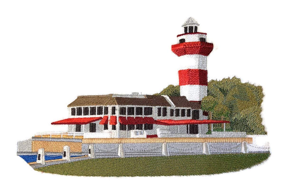BeyondVision Captain I See The Light Custom and Unique Lighthouse [ Harbour Town Lighthouse] Embroidered Iron on/Sew Patch (9.11" x 5.85") [Made in USA]