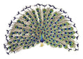 Nature Weaved in Threads, Birds Kingdom [Dancing Peacock ] [] / (7.54" x 5.32") [] embroidered iron-on patch