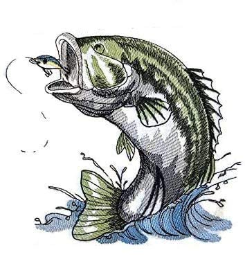 Nature's Magic Beautiful Custom Fish Portraits [ Don't Be a Dumb Bass ] Embroidered Iron On/Sew Patch (6.8" x 7.8") Made in USA