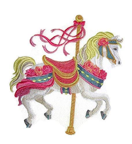 [Custom] [ Carousel Horse ] Embroidery Iron On/Sew Patch (8.82" x 6.86")[Made in USA]