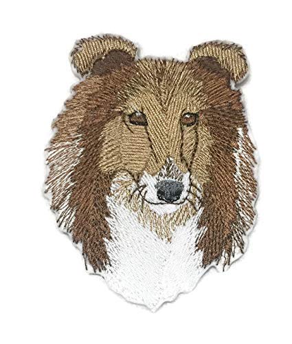 BeyondVision Amazing Dog [Rough Collie Dog Face ] Embroidery Iron On/Sew Patch (4" x 3")[Made in USA]