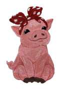Precious Piglet (4.32" x 6.86") embroidered iron-on patch