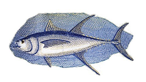 BeyondVision Nature's Bounty Beautiful Custom Fish Portraits [ Yellow Tuna Fish ] Embroidered Iron On/Sew Patch (6.9" x 3.6") Made in USA