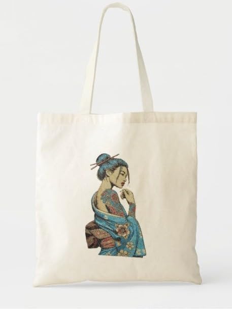 Beyond Vision Custom Geisha [Rich Japanese Culture and Tradition] Embroidered Iron On/Sew Patch (10.12" x 5.59")