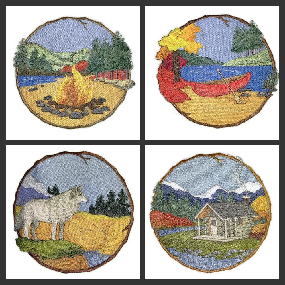 Stroll Through The Walk in Woods Beauty [Canoe on The River] [Custom and Unique] Embroidered Iron on/Sew Patch (8.5" x 7.5") [Made in USA]