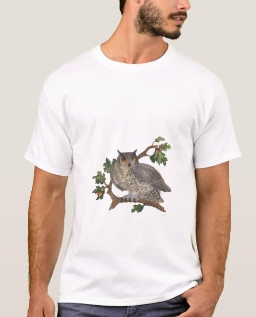 Parche bordado termoadhesivo "Increíble Reino de las Aves" [Búho] [Personalizado y único] [5,6" x 5"]