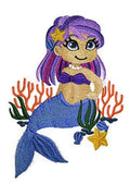 Under The Sea Sweetheart (6.78" x 4.87") embroidered iron-on patch