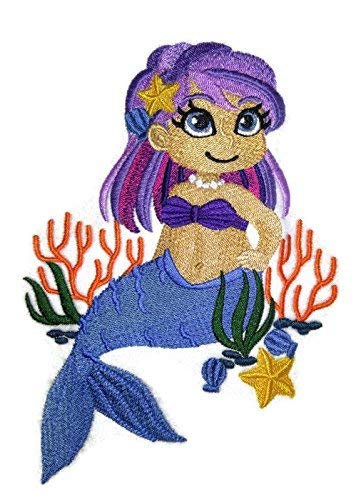 Custom Legendary Mythical Unique Mermaid [Under The Sea Sweetheart] Embroidery Iron On/Sew Patch (6.78" x 4.87")[Made in USA]