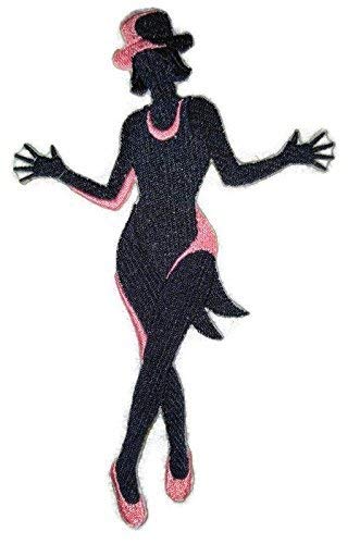 Let's Dance Custom and Unique Embroidered [Jazz Silhouette] Embroidered Iron on/Sew Patch (6.9" x 4.34") [Made in USA]