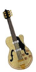 Electric Guitar (4.3" x 2.37") embroidered iron-on patch