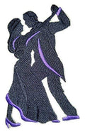 BeyondVision Let's Dance [Ballroom Silhouette] / (6.8" x 4.78") [] embroidered iron-on patch