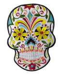Flor De Fiesta Sugar Skull (8" x 6") embroidered iron-on patch