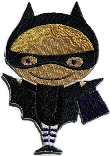 BeyondVision Custom and Unique Happy Halloween [Boo Crew Bat ] Embroidered Iron on/Sew Patch (6.44" x 4.84") [Made in USA]
