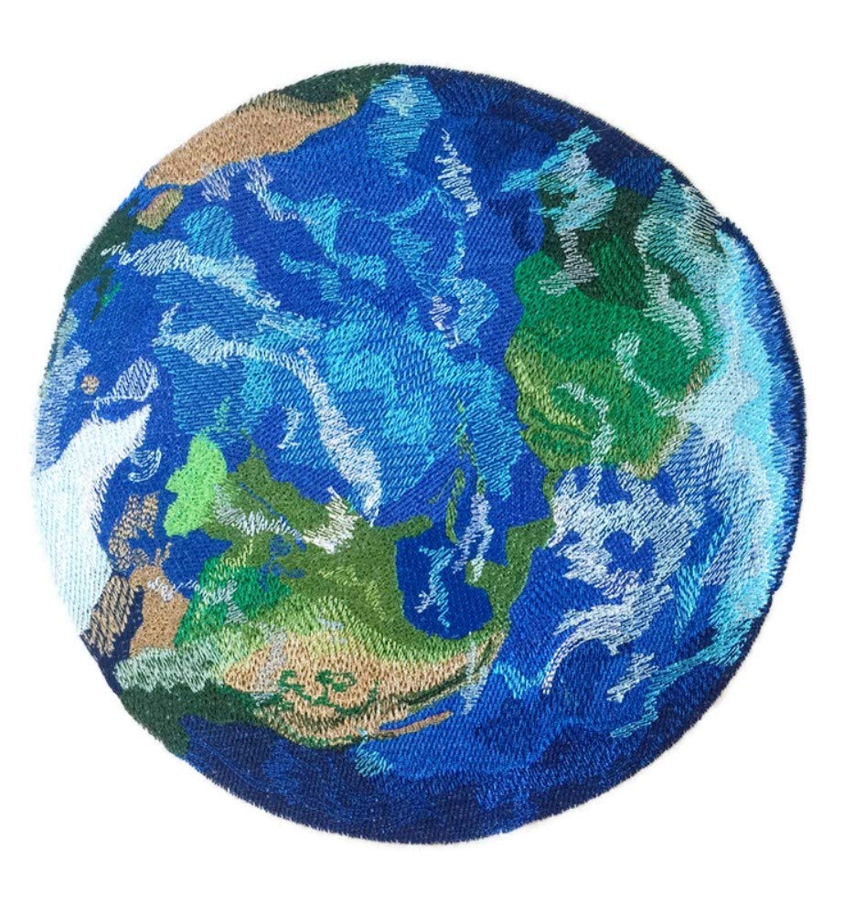 Custom and Unique Mother Earth Our Planet Embroidered Iron on/Sew Applique Patch (7.8" x 7.69") [Made in USA]
