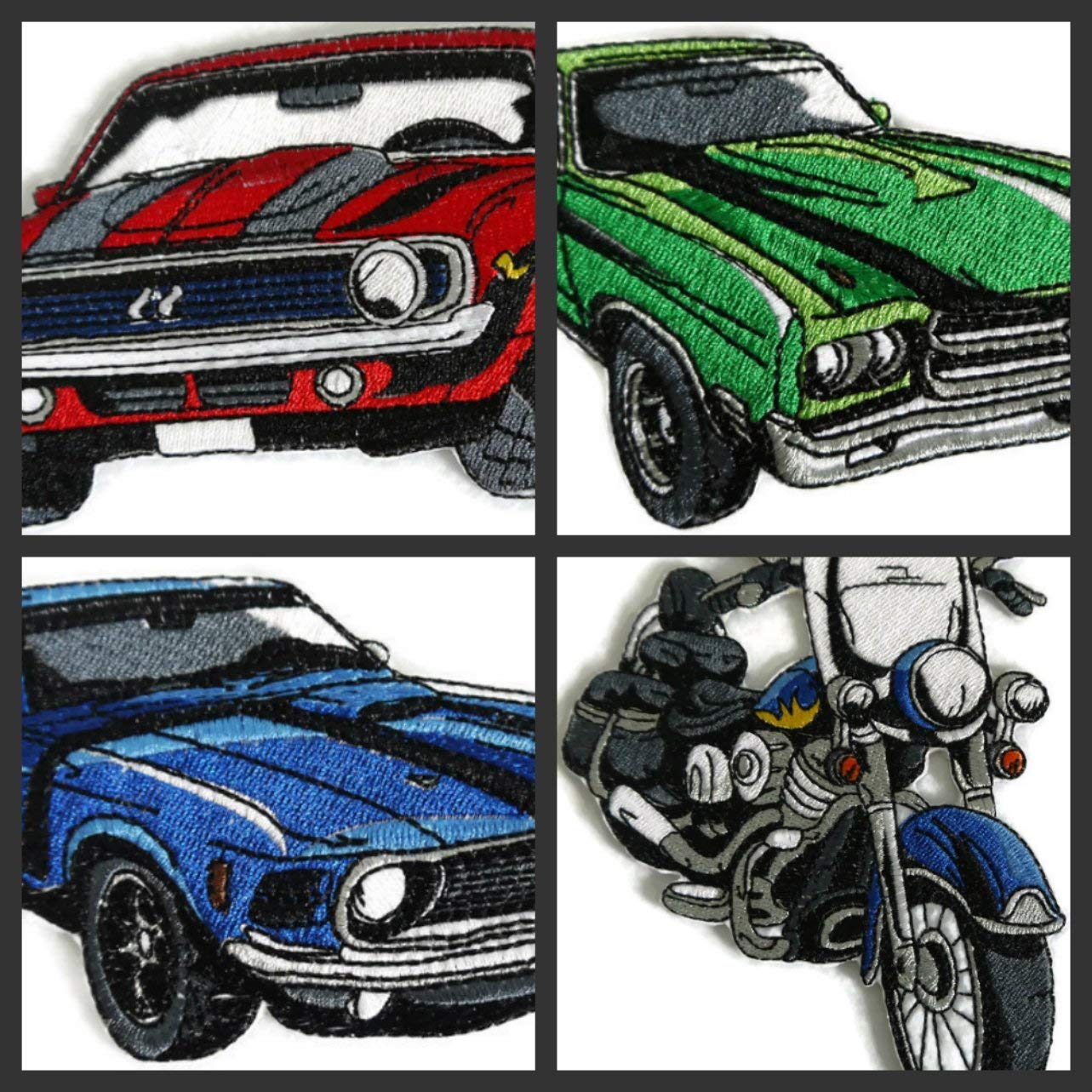 Classic Cars Collection [Mustang 69 Boss] [American Automobile History in Embroidery] Embroidered Iron On/Sew Patch (6.2" x 3.1") Made in USA]
