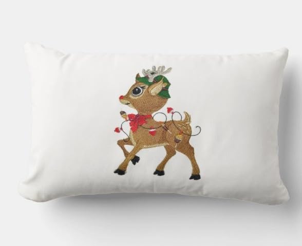 Catch A Little Christmas [ Rudolph] Embroidered Iron on/Sew Patch (4.37" x 6.44") [Made in USA]