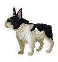 French Bulldog (4.5" x 4") embroidered iron-on patch