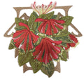 Bloom Honeysuckel Flowers (5" x 4.9") embroidered iron-on patch