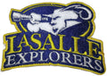 La Salle Explorers embroidered iron-on patch
