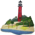 Jupiter Inlet Lighthouse (5.9" x 6") embroidered iron-on patch
