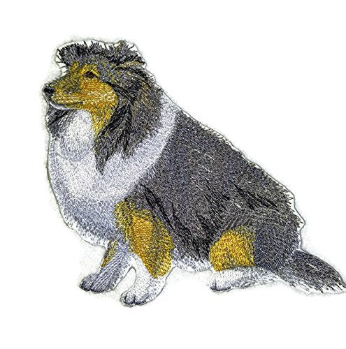 Amazing Custom Dog Portraits [Shetland Sheepdog] Embroidered Iron On/Sew patch (5" x 4.5")[Made in USA]